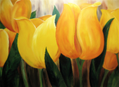 Yellow Tulips      Acrylic 48"x72" Commissioned Piece SOLD